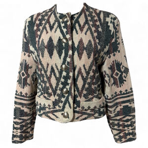 Silverado New Mexico VTG Western Aztec Multicolor Boho Blazer Jacket Size S
